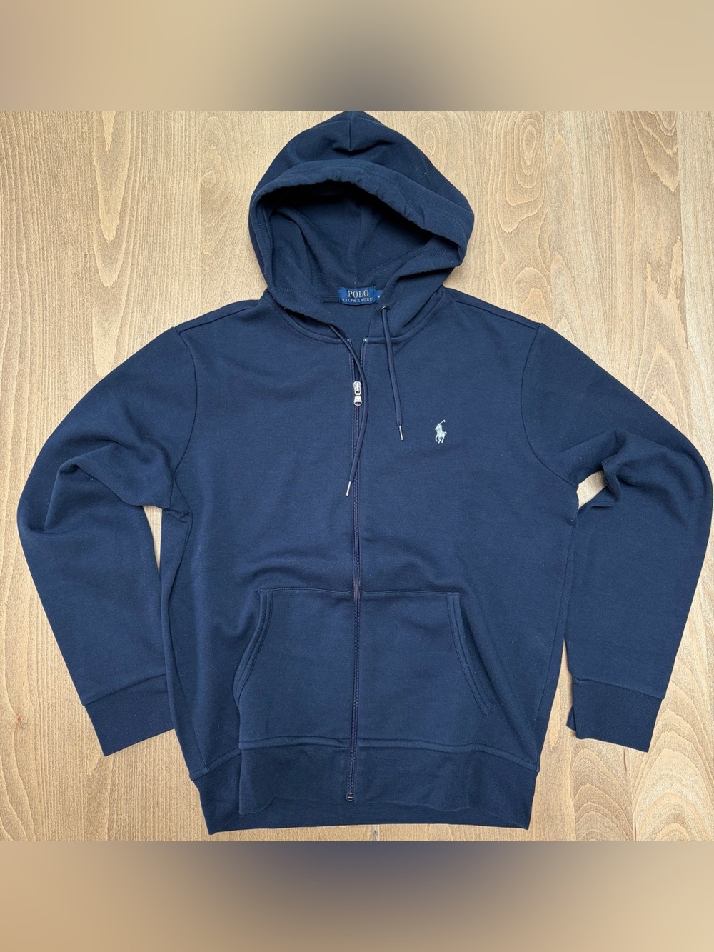 Ralph Lauren Navy Full-Zip Hoodie with Polo Pony